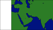 Blank map of Arabia and Central Asia