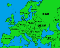 Map of Europe with Polish subtitles (autorship of TowarzyszMax)