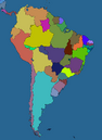 South America Map With The Brazilian States