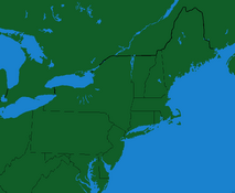 Northeast US and Canada (1 pixel state borders, 3 int'l borders.)