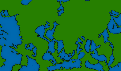 Map of the world if all sunken land rise