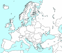 Clean lank map of Europe