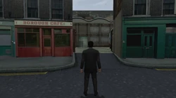 Southwark-Warehouse-Outside-Open.jpg (226 KB) Outside of the Southwark Warehouse with the gates completely open. Seen in the mission, Burning Bridges.