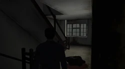 The hallway on the first floor of the Yardie Drug Factory.