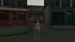 Southwark-Warehouse-Outside-Black-Monday-2.jpg (190 KB) Outside of the Southwark Warehouse with the gates shut as seen in The Getaway: Black Monday.