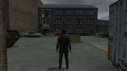 Outside of the Yardie Drug Factory seen from the front yard.