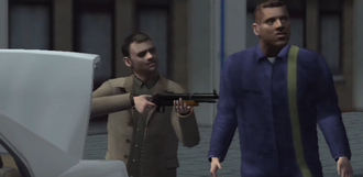 Eyebrows and Jake with the M79.