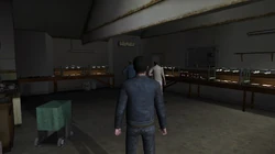 Wider view of the back room, it appears to be a storage room for lab equipment and crack-making supplies.