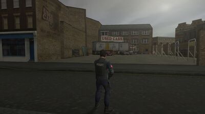 The Used Car Yard in The Getaway: Black Monday.