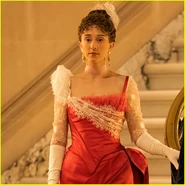 Gladys at a Newport dinner, 1883 (Season 2).