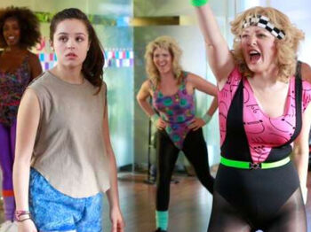 Erica and Beverly in Jazzercise Class