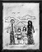 The hand-drawn family picture when it's clicked.