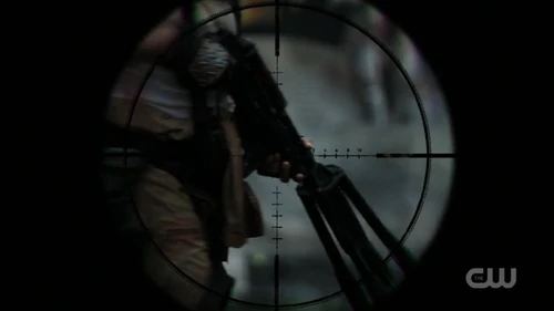 Prisoner holding a weapon.