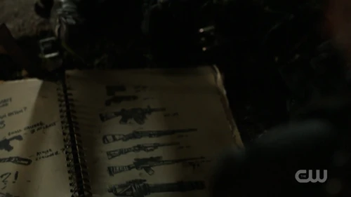 Clarke's drawing of weapons.