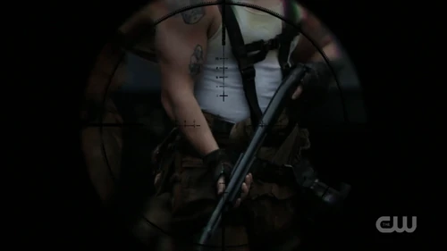 Prisoner holding a weapon.