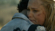 Clarke saying goodbye to Bellamy