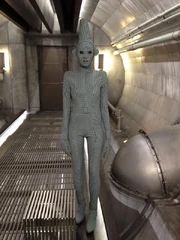 Behind the scenes photo of the District 7 stylist by costume designer Trish Summerville