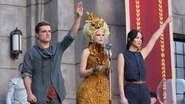 Peeta, Effie, and Katniss