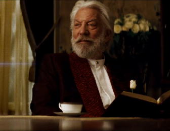 president snow and katniss catching fire