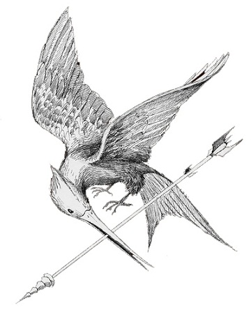 hunger games mockingjay symbol drawing