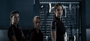 The District 7 girl, between Clove and Katniss in the Training Center