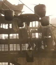 An oversized drone carrying the tank of snake mutts