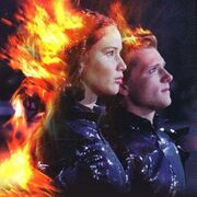 Katniss and Peeta on fire