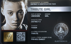 District 3 Tribute Girl ID Card