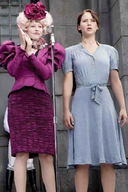 Katniss after volunteering for the 74th Hunger Games.