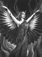 Katniss wearing the mockingjay gown during her interview.