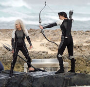 Mags and Katniss on a spoke.