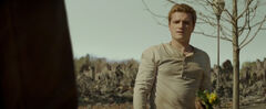 Peeta hablando con Katniss