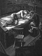 Katniss looking after Gale after he got whipped.