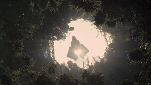 District 13 hovercraft over the arena