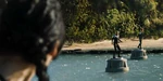 Brutus y el tributo del Distrito 5 en sus pedestales