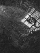 Katniss hiding after the quarter quell's announcement.