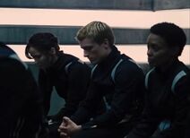 Katniss, Peeta and Seeder waiting their private sessions