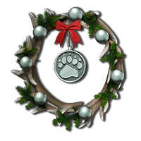 Holidays antlers wreath silver