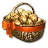 Easter basket gold