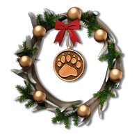 Holidays antlers wreath brpnze