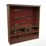 Rustic Gun Rack Maroon