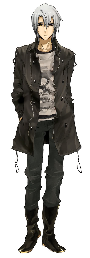 Anime Character with White Hair and Blue Eyes