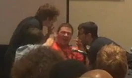  and  licking Andrew's fingers