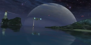 Moonrise over Hillys.