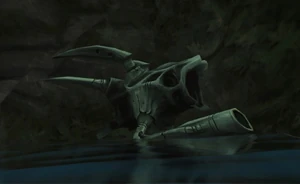 The decapitated head of a Teratosaurus Imperator