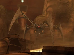 The Alpha spider tank guards Slaughterhouse Road.