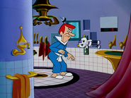 George Jetson in Bathroom