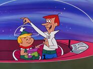 George Jetson and Elroy in the car