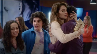 The LaRusso's celebrate after Daniel defeats Terry Silver