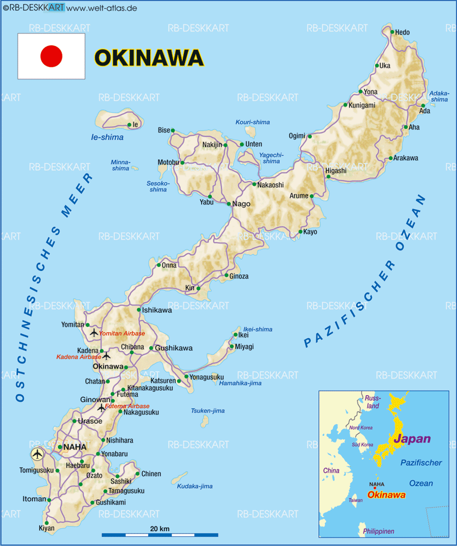 ryukyu islands map